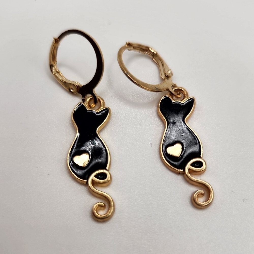 Cute Black Cat Earrings